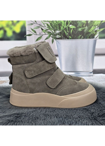 Черевики жіночі зимові чорні з натуральної замші на овчині Hengji (369481304)