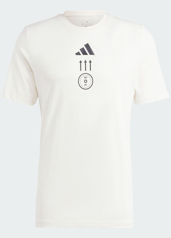 Біла футболка aeroready strength graphic adidas
