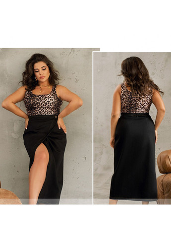 Черная повседневная юбка Liton