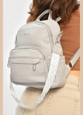 Рюкзак жіночий з екошкіри сірого кольору Let's Shop (336708508)
