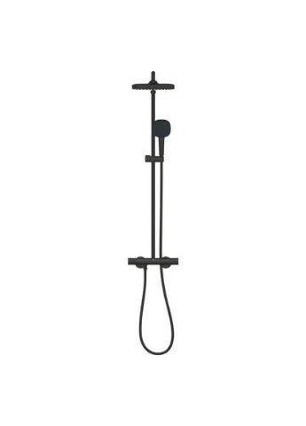 Душевая система с термостатом TEMPESTA 250, черный/матовый, квадратная Grohe (401882892)
