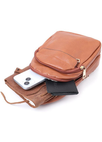 Сумка жіноча планшет для документів рюкзак слінг в дорогу сумочка для телефону Рудий 34741 Vintage (332612596)