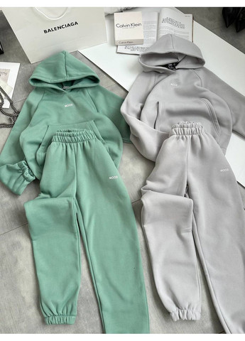 Женский костюм свитшот + джоггеры с флисом No Brand Б1436/1437-372/2 (361030716)