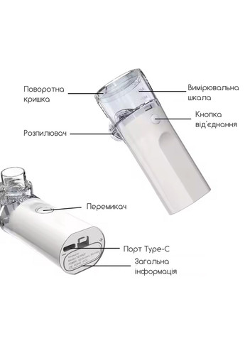Ультразвуковой небулайзер меш ингалятор аккумуляторный ультратихий компактный для детей и взрослых Swan Swan Baby TZ-W08 (323016922)