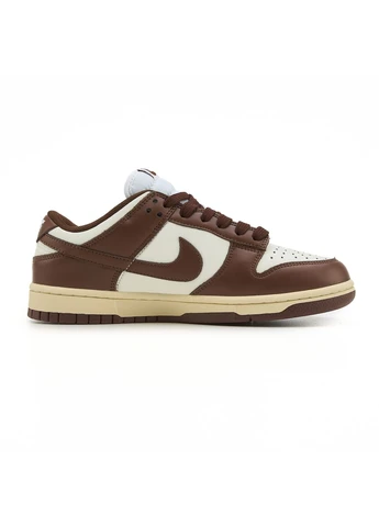 Белые летние кроссовки nike dunk low brown white beige найк данк No Brand