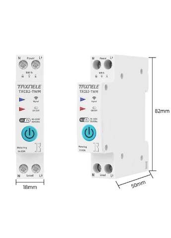 Умный WiFi выключатель, только таймер 1P+N 20A 230V Smart Life, Tuya [TXCB2-TW-20A] TAXNELE (395871262)