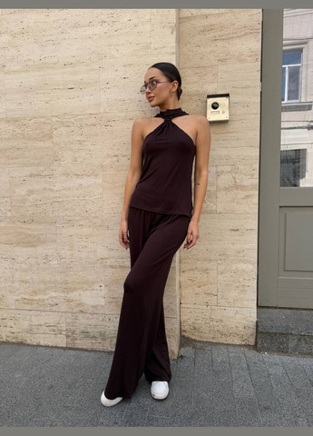 Жiночiй прогулянковий костюм коричневого кольору 33607 Fashion (338538225)