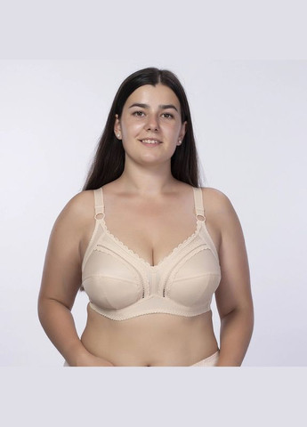 Бежевий бюстгальтер без кісточок з м'якою чашкою Elita без кісточок