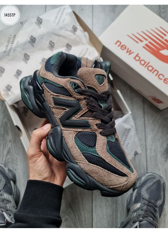 Чорні Осінні кросівки чоловічі new balance 9060 beef and broccol brown black нью беланс 9060 No Brand