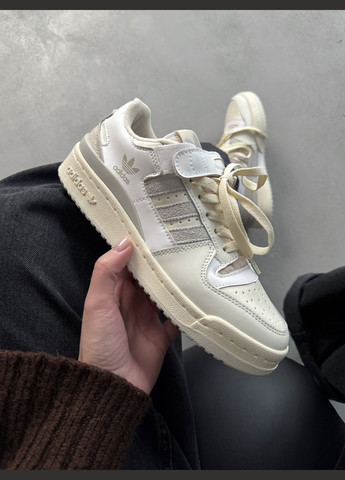 Бежеві Осінні кросівки чоловічі і жіночі adidas adidas forum 84 beige white grey | адідас найтбол бежеві білі сірі No Brand