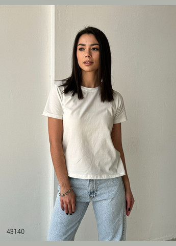 Женская футболка базовая однотонная Liton - (303699081)