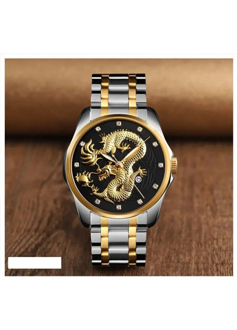 Мужские наручные часы 9193 Дракон (Серебристый с черным) Skmei (314483128)