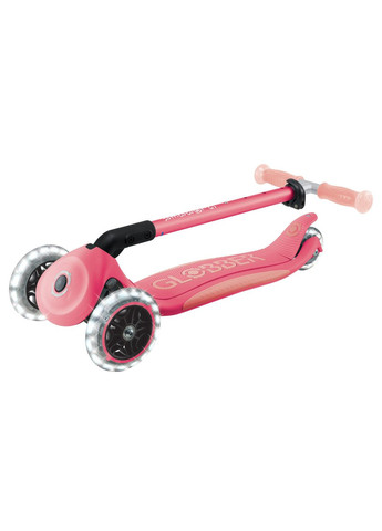 Самокат Elite рожевий світиться в темряві колеса з підсвіткою від 3х років до 50кг () Globber 839-110 (363820502)