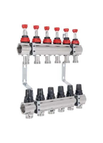 Коллектор с расходомерами Forte 1" 6 выходов SF001W6 Thermo Alliance (395929826)