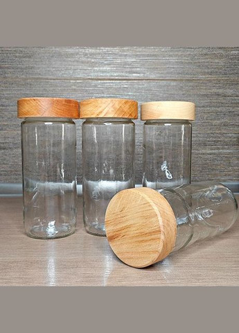 Набір баночок для зберігання, скло 500 мл (4 шт.) No Brand (298937507)