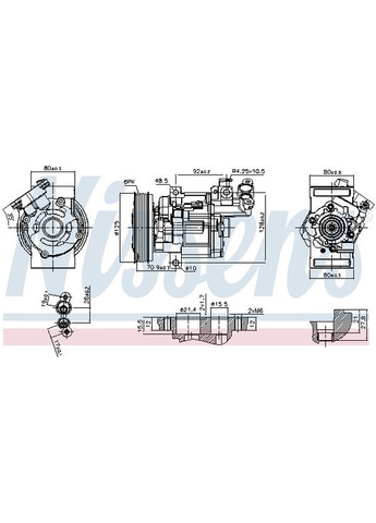 Компрессор кондиционера DACIA LOGAN MCV (2005) 1.5 DCI NI 89579 Nissens (354337396)