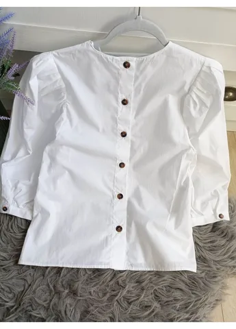 Біла поплінова сорочка zw collection Zara