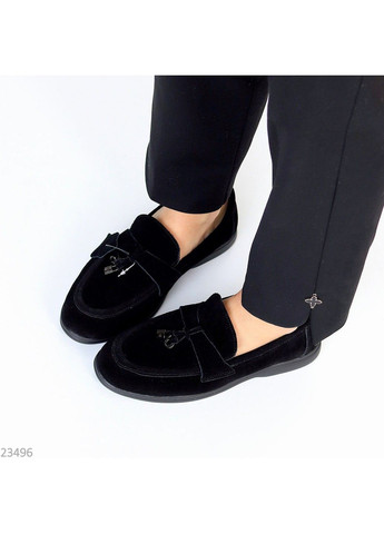 Hengji 291 Лоферы Замшевые Черные с украшением черный з натуральная замша, китай — демисезон (317235097)