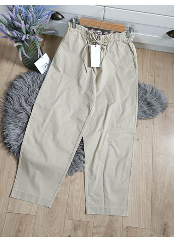 Штани barrel fit з контрастним поясом Zara (355801460)