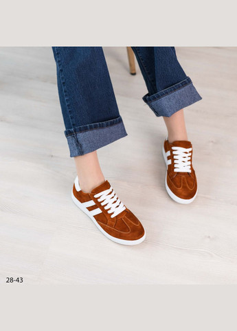 Комбинированные трендовые женские кеды из натуральной замши 39 No Brand