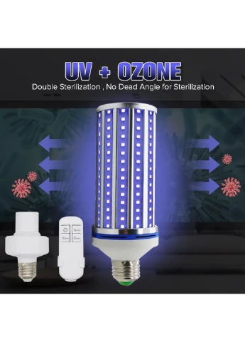 Бактерицидна лампа UV-C 220V E27 254nm 60W Ультрафіолетова No Brand (331639921)