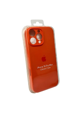 Чехол для смартфона Silicone Full Case AA Camera Protect для Apple iPhone 16 Pro 52, Orange Silicone Case (382474566)