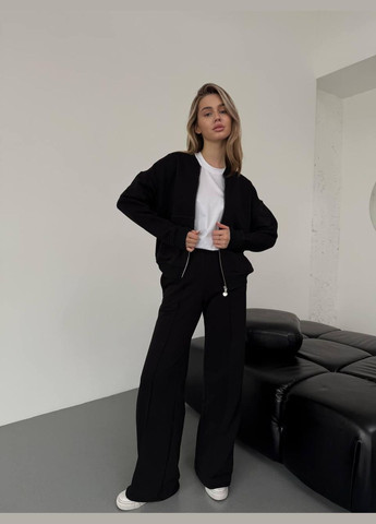 Весенний женский костюм Черный No Brand (326842304)