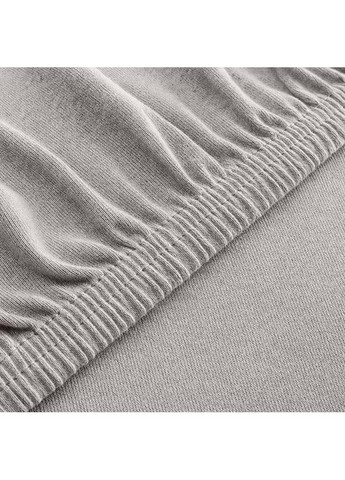 Простыня трикотажная 90х200х35 см на резинке, эластичная, трикотаж, хлопок серый IDEIA (370271546)