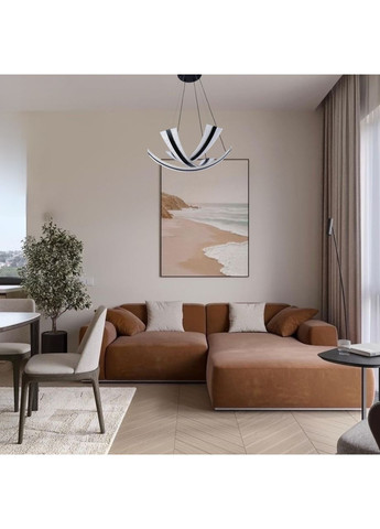 Подвесная led люстра 86W в черном цвете (87-3083 BK) No Brand (370071431)