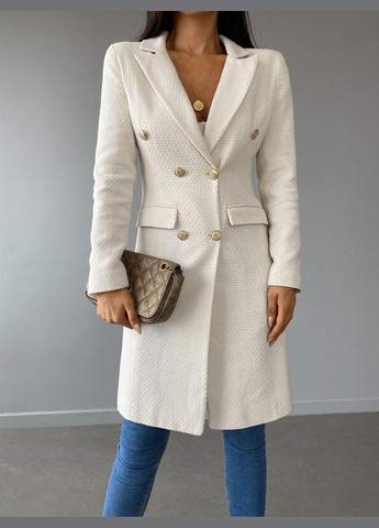 Айвори демисезонное Пальто SHEIN