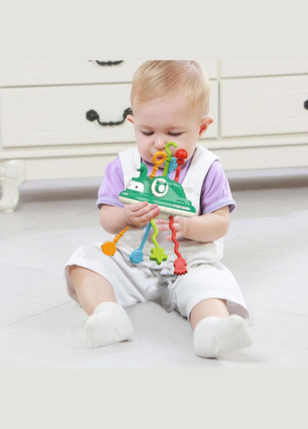 Логічна іграшка 1160 текстурне брязкальце прорізувач зелений Підводний човен Fun Game (327797409)