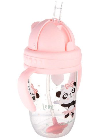 Непроливний поїльник з трубочкою та обважувачем Exotic, 270 мл, рожевий Canpol Babies 56/606_pin (328394337)