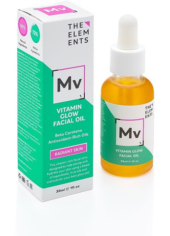 Витаминизированное масло для сияющей кожи Vitamin Glow Facial Oil 30ml (1254379-135948) The Elements (368640552)