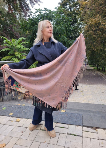 Жіноча двостороння хустка з принтом Котики No Brand (365658189)