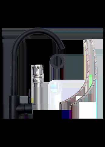 Набір кухонної мийки зі змішувачем Handmade чорна PVD 78*48 L Platinum (336936366)