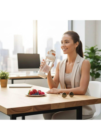 Біла пляшка TKK для води із тританового пластику 1400 мл No Brand (314709911)