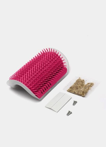 Щетка-чесалка для кошек Brush-comb, Pink с угловым креплением к стене Semi (334891508)