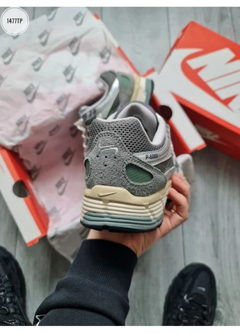 Сірі кросівки чоловічі nike p-6000 gray найк п-6000 демісезон No Brand