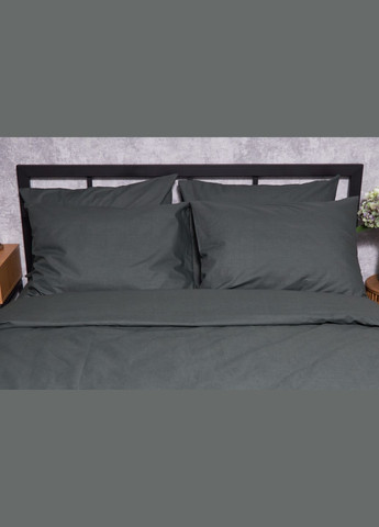 Комплект постільної білизни Бязь Gold Люкс «» євро 200х220 наволочки 4х50х70 (MS-820002171) Moon&Star Dark Green (285716804)