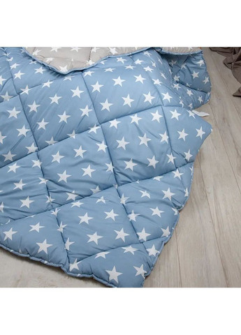 Зимнее двуспальное одеяло 180*205 см, 450 гр/м2 антиаллергенное Alaska Звезды Голубое (38830180205) ТЕП (368833623)