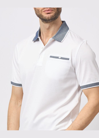 Белая футболка-поло мужское для мужчин Bugatti