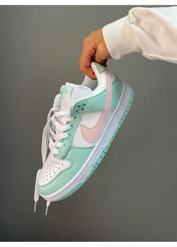 Розовые демисезонные кроссовки мужские nike sb dunk low mint pink найк сб данк розовые No Brand