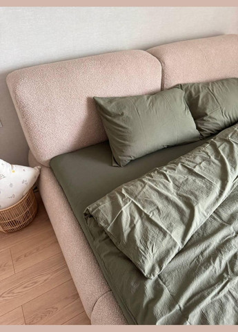 Постельное белье Антиаллергенное Евро 200х220 наволочка 70х70 2шт Хаки (П4К-al-sikel-var-004-01) No Brand (348095228)