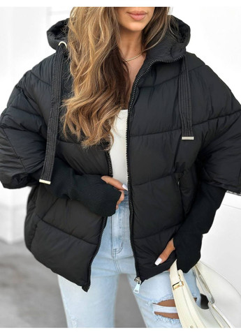 Черная крутая зимняя куртка на пуху Fashion