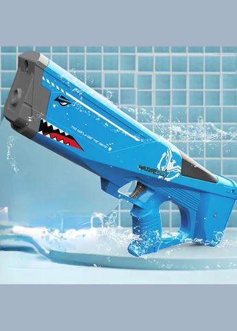 Водяной бластер Акула Watergun с автоматическим набором воды Зеленый No Brand (342369336)