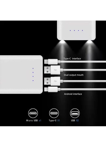 Корпус павербанка под 8*18650 аккумуляторы Dual USB Micro USB Type C Power Bank под сменные аккумуляторы Xiaomi (370456177)