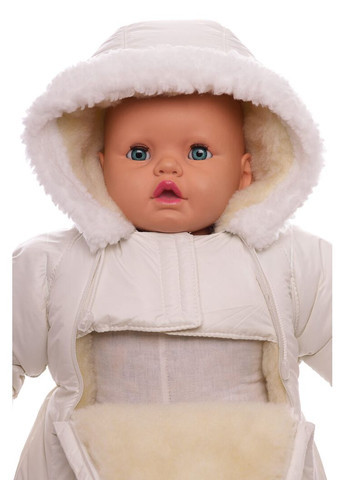 Чоловічок на хутрі без логотипу молочний 74 см (51186) BABYKROHA (315340799)