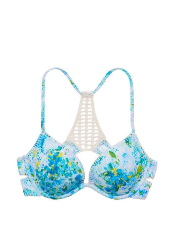 Комбинированный купальник push-up bra flower print раздельный Victoria's Secret