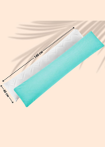 Подушка довга 40x140 - Nordic Comfort Plus для сну та відпочинку з блискавкою та наволочкою М'ята IDEIA (335821050)