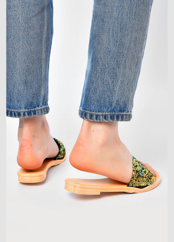 Шльопанці жіночі золотистого кольору Let's Shop (332164491)